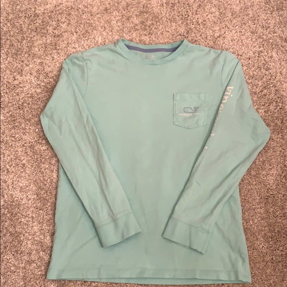Teal vineyard vines long sleeve